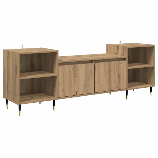 vidaXL Meuble TV Chêne artisanal 160 x 35 x 55 cm Bois d'ingénierie