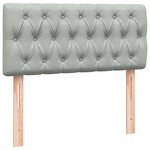 vidaXL Sommier à lattes de lit et matelas gris clair 90x220 cm velours