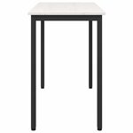 vidaXL table Blanc 100 x 50 x 77 cm Bois d'ingénierie et acier