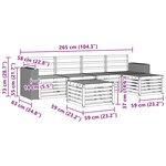 vidaXL Ensemble de canapés d'extérieur 6 Pièces Naturel