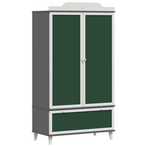 vidaXL Armoire Tableau Noir ROROS Gris et blanc 90 x 45 x 165 cm