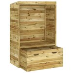 vidaXL Strandkorb avec tiroir 112x60x168 cm Bois de pin solide