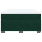 vidaXL Sommier à lattes de lit et matelas Vert foncé 140x190cm Velours