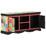 vidaXL Meuble TV Multicolore 100 x 35 x 50 cm Bois de mangue massif