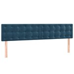 vidaXL Sommier à lattes de lit et matelas Bleu foncé 200x200cm Velours