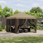 vidaXL Abri de jardin avec parois 3 x 3 m Beige Polyester et Acier