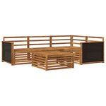 vidaXL Ensemble de canapés d'extérieur 5 pc Naturel