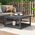 vidaXL Table de jardin gris 82 5x82 5x45 cm bois massif de pin
