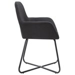 vidaXL Chaises à manger lot de 6 noir tissu