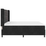 vidaXL Lit à Ressorts avec Matelas LED Noir 200 x 200 cm Velours