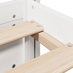 vidaXL Cadre de lit avec tête de lit sans matelas blanc 100x200 cm