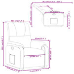 vidaXL Fauteuil inclinable taupe tissu microfibre