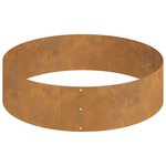 vidaXL Cache-pot de jardin Marron 120 x 120 x 20 cm Acier Corten