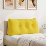 vidaXL Coussin de Dos Jaune clair 100 x 24 x 50 cm tissu