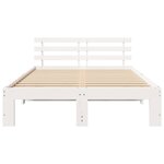 vidaXL Cadre de lit Blanc 120 x 200 cm Bois de pin massif