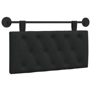 vidaXL Tête de lit suspendue Noir Tissu