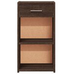 vidaXL Table de chevet chêne marron 35x34x65 cm bois d'ingénierie