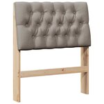 vidaXL Tête de lit capitonnée Taupe 80 cm Pin massif
