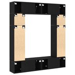 vidaXL Meuble TV 8 Pièces Noir 80 x 30 x 30 cm Bois d'ingénierie