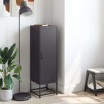 vidaXL Buffet haut noir 36x39x123 cm acier