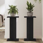 vidaXL Supports de haut-parleur 2 Pièces Chêne noir Bois d'ingénierie