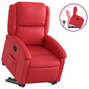 vidaXL Fauteuil inclinable Rouge Similicuir