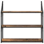 vidaXL Étagère Murale Bois Ancien 80 x 21 x 78 5 cm Bois d'ingénierie