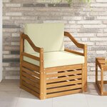 vidaXL Canapé d’extérieur Bois d'acacia massif et polyester Naturel