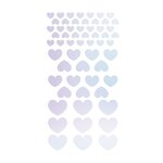 4 stickers holographiques cœurs