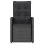 vidaXL Mobilier à dîner de jardin 9Pièces et coussins résine tressée noir