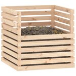 vidaXL Composteur 80x80x78 cm Bois massif de pin