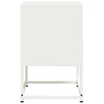 vidaXL Tables de chevet 2 Pièces blanc 36x39x60 5 cm acier