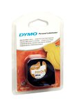 Cassette Ruban LetraTag TEXTILE Repassable 12 mm x 2 m Noir sur Blanc DYMO