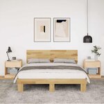 vidaXL Cadre de lit avec tête de lit sans matelas 140x190 cm