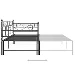 vidaXL Cadre de canapé-lit extensible sans matelas Noir Métal 90x200cm