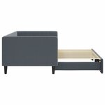 vidaXL Lit de jour avec gigogne sans matelas gris foncé 90x190 cm