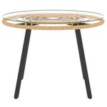 vidaXL Salon de jardin 3 Pièces avec coussins beiges résine tressée