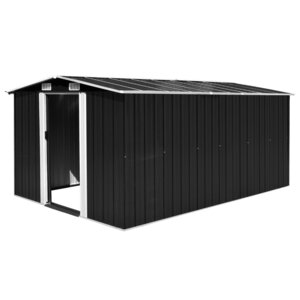 vidaXL Abri de jardin 257x392x181 cm Métal Anthracite