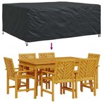 vidaXL Housse pour mobilier d'extérieur Noir 250 x 210 x 90 cm 420D