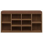 vidaXL Banc à chaussures Chêne marron 103x30x48 cm Bois d'ingénierie