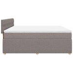 vidaXL Sommier à lattes de lit avec matelas Taupe 180x200 cm Tissu
