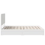 vidaXL Lit de Rangement Blanc 140 x 190 cm Bois d'ingénierie
