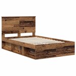 vidaXL Cadre de lit Bois ancien 120 x 190 cm Pin massif