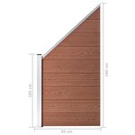 vidaXL Panneau de clôture WPC 95x(105-180) cm Marron