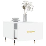 vidaXL Tables basses 2 Pièces blanc brillant 50x50x40cm bois d'ingénierie