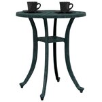 vidaXL Table de jardin vert Ø48x53 cm aluminium coulé