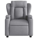 vidaXL Fauteuil de massage inclinable électrique gris clair tissu