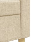 vidaXL Ensemble de canapés 3 Pièces avec coussins décoratifs crème tissu