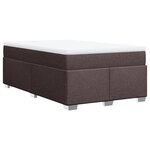 vidaXL Sommier à lattes de lit et matelas marron foncé 120x190cm tissu