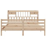 vidaXL Lit bibliothèque sans matelas 180x200 cm bois massif de pin